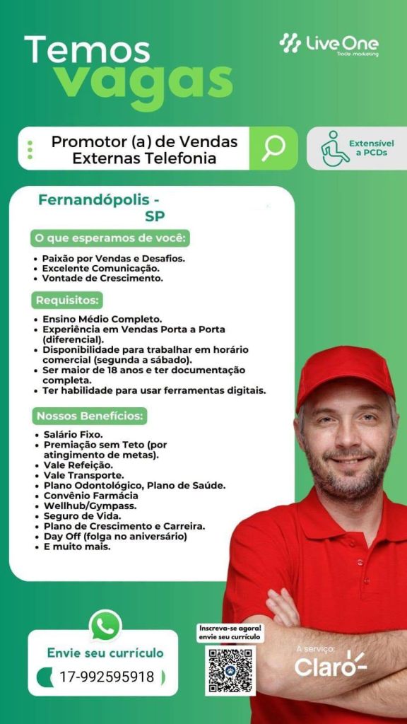 PROMOTOR(A) DE VENDAS EXTERNA - TELEFONIA